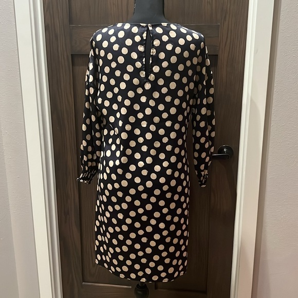 XS Navy Blue/Khaki Polka Dot Dress by ABS - Picture 4 of 8